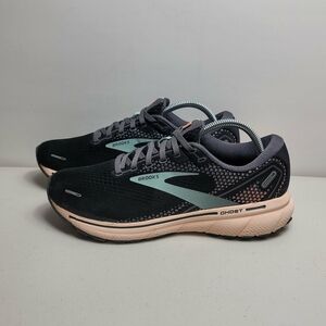 Brooks Ghost 14 Men's Size 10B Running Shoes Black Peach Athletic Sneakers